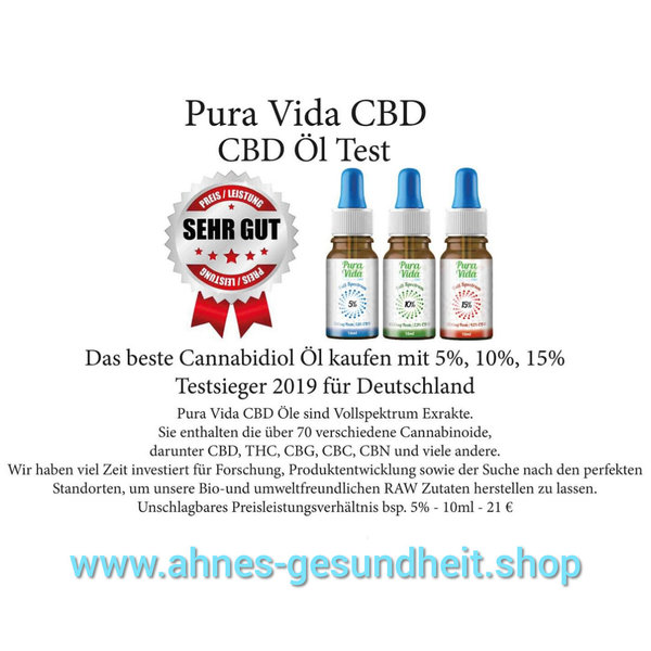 Pura Vida Vollspektrum  / CBD-Öl 15% / 10ml.  enthalten 1500mg CBD Paste